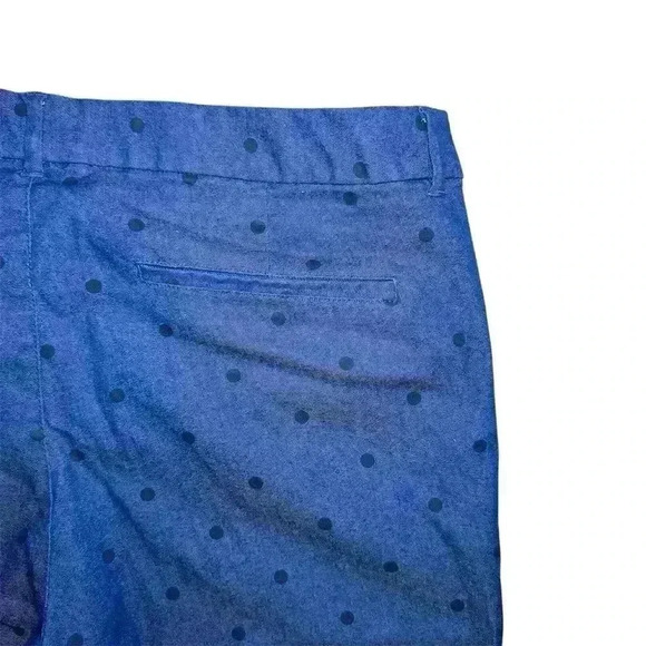 Old Navy Denim Cotton Pixie Pants with Black Polka Dots Size 16 Tall - Picture 4 of 8